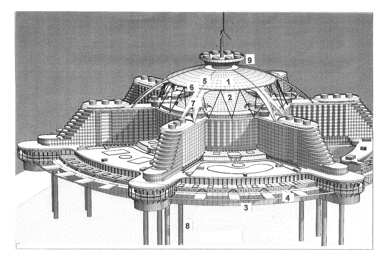 Devices and methods for producing a large-size floating structure