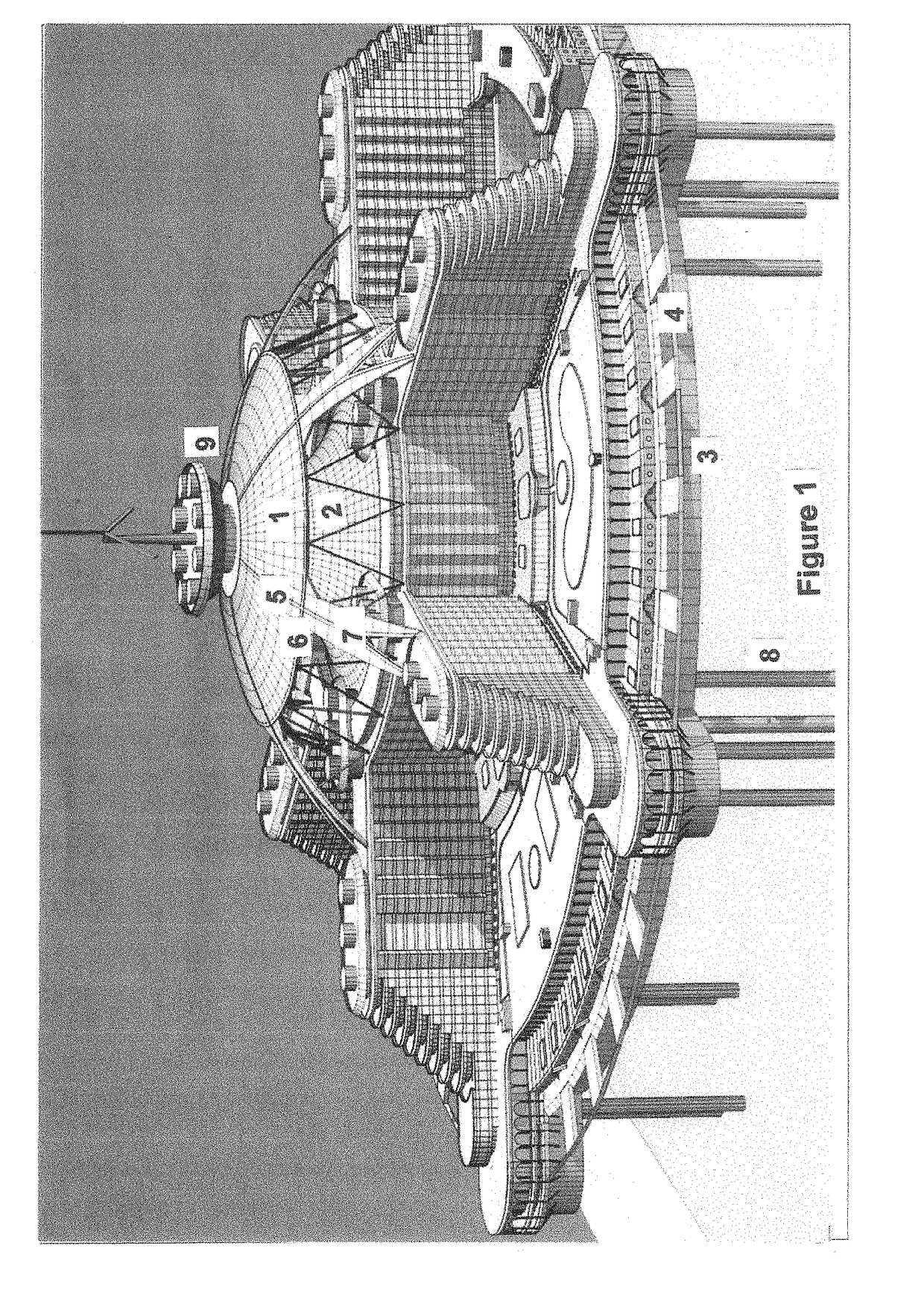 Devices and methods for producing a large-size floating structure