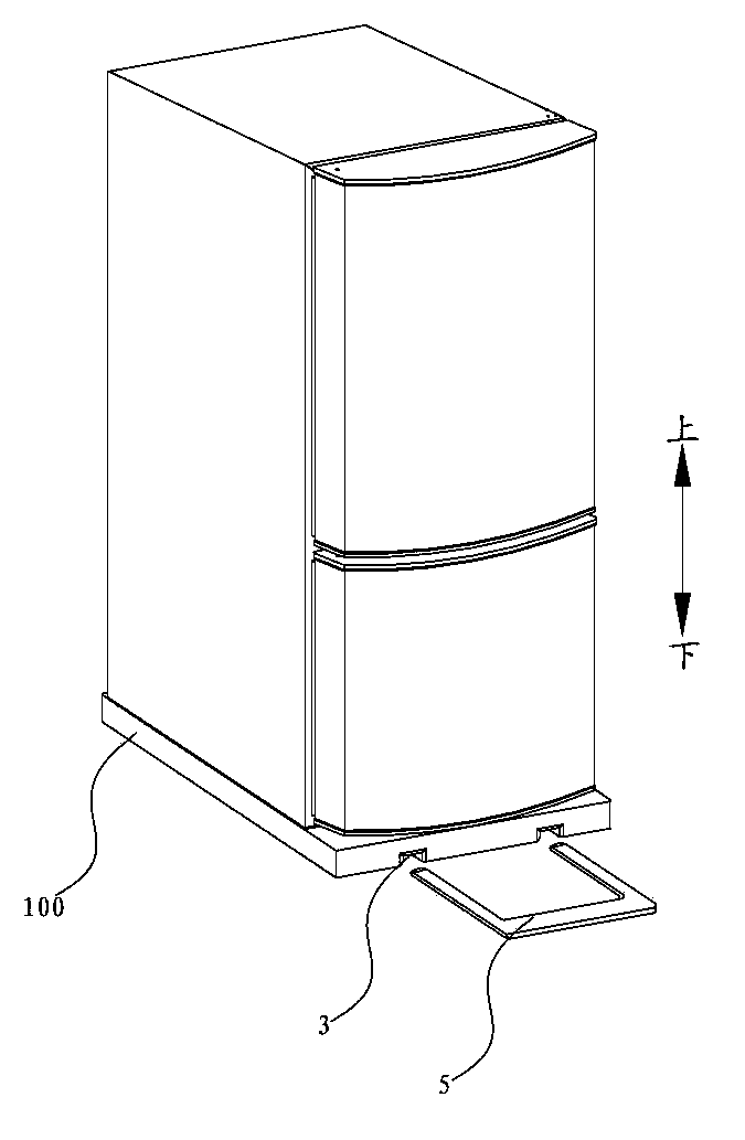 Package bottom pad assembly for refrigerators