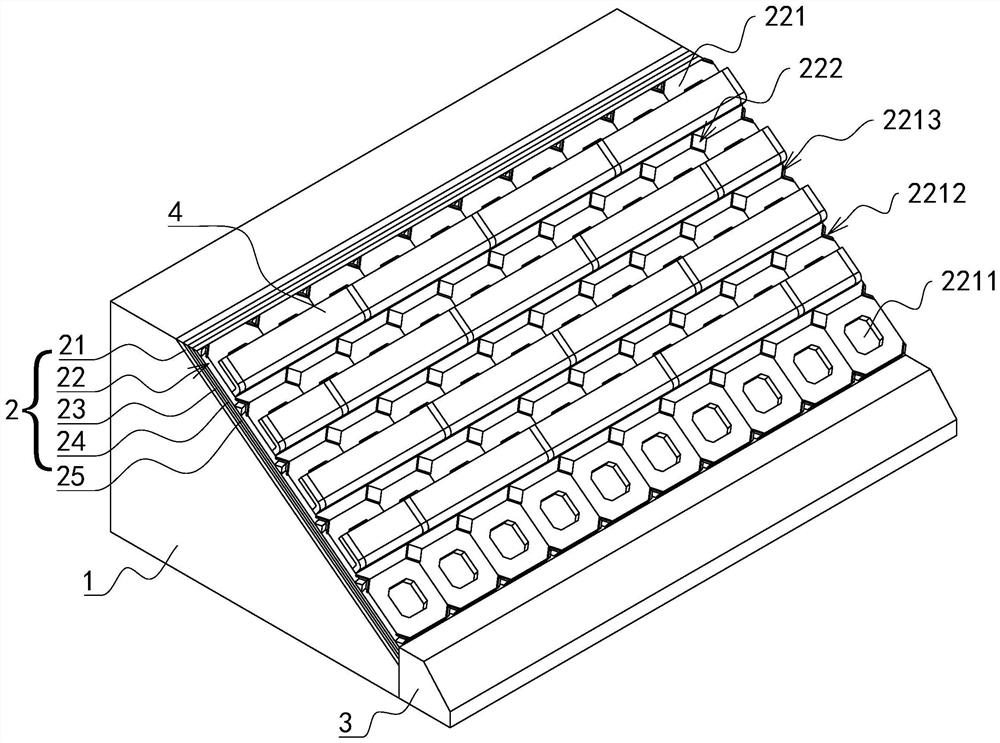 Slope protection structure for preventing water and soil loss