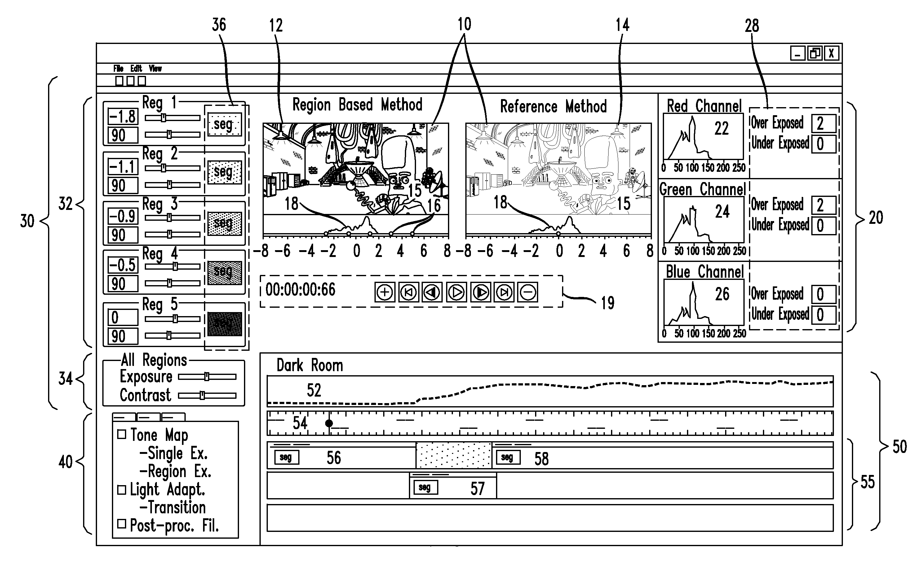 Graphical user interface for tone mapping high dynamic range video