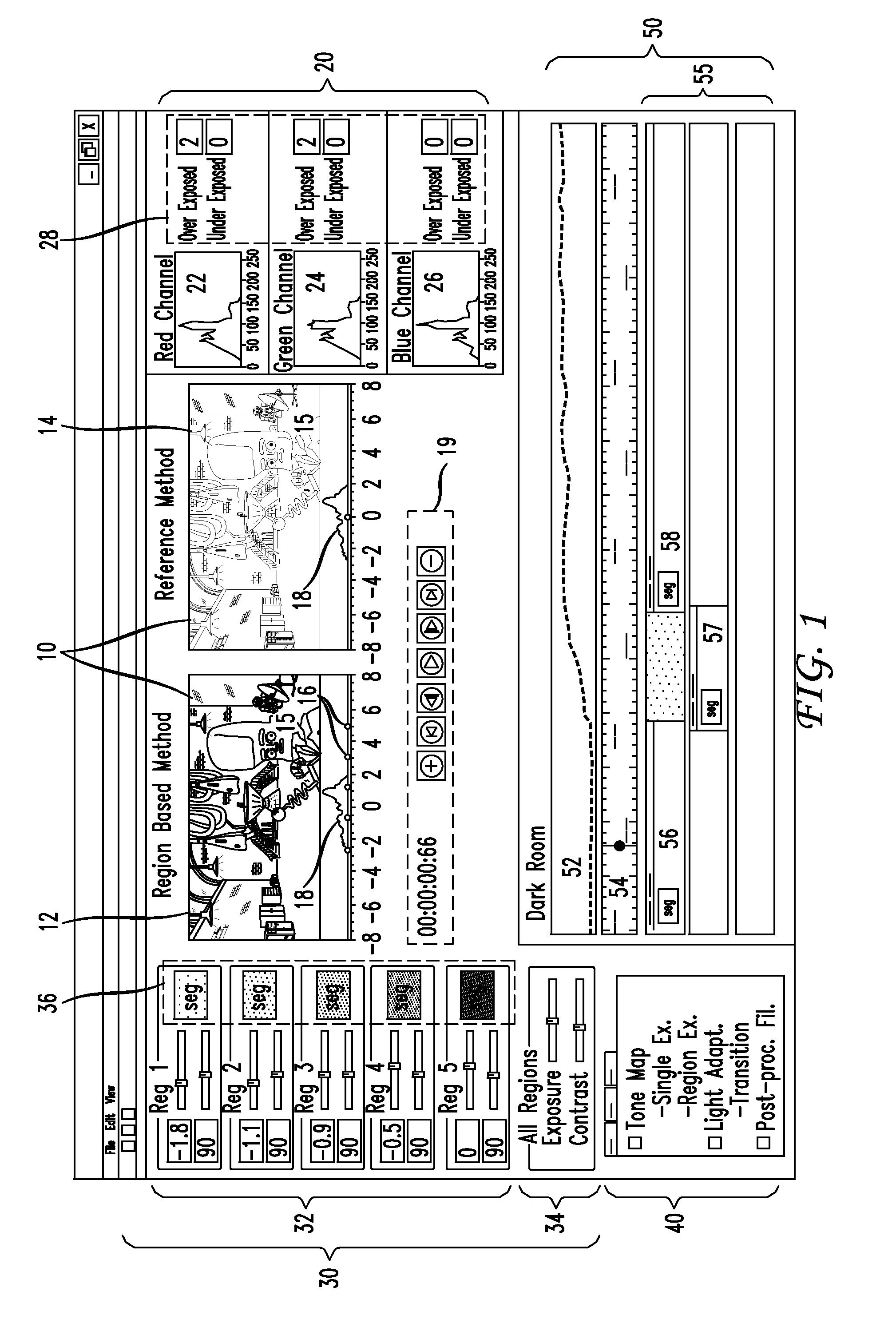 Graphical user interface for tone mapping high dynamic range video