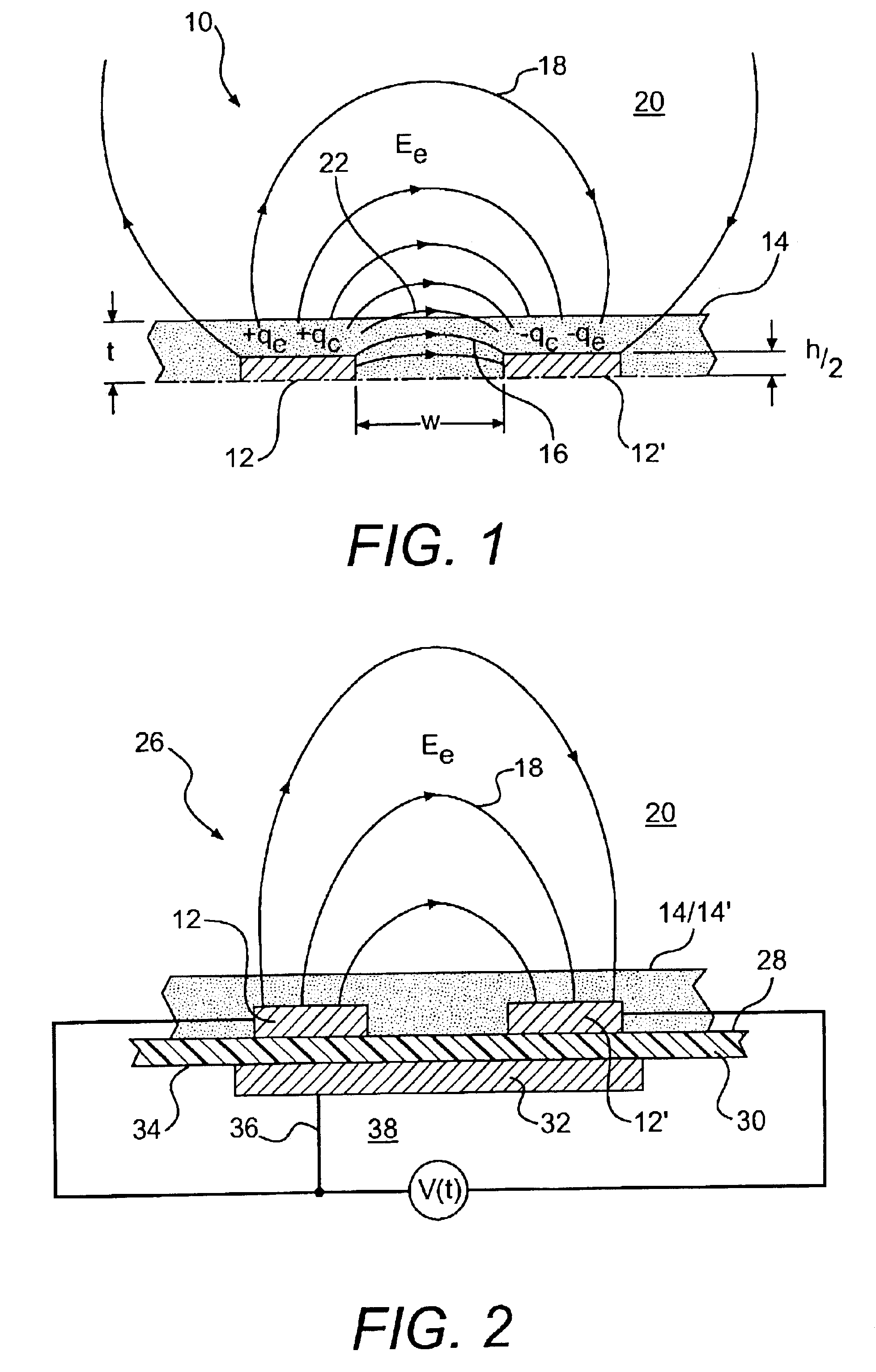 Planar capacitive transducer