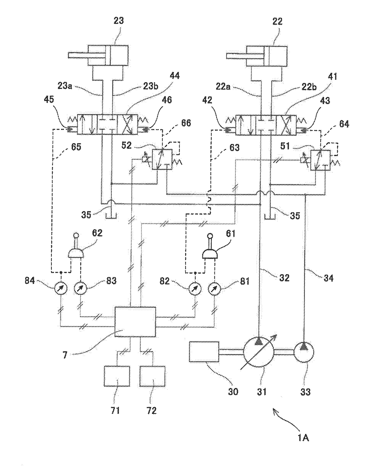 Hydraulic excavator drive system