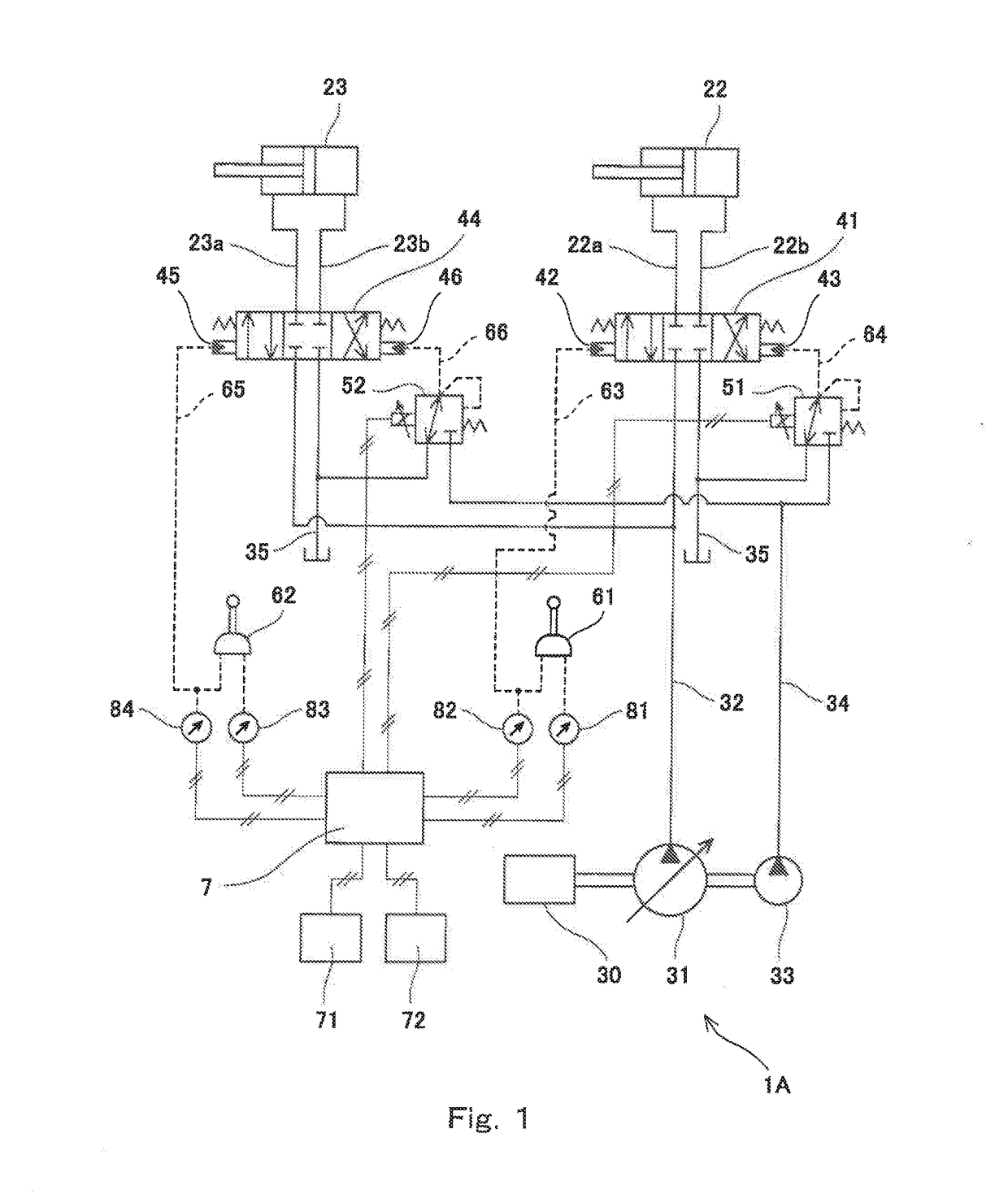 Hydraulic excavator drive system