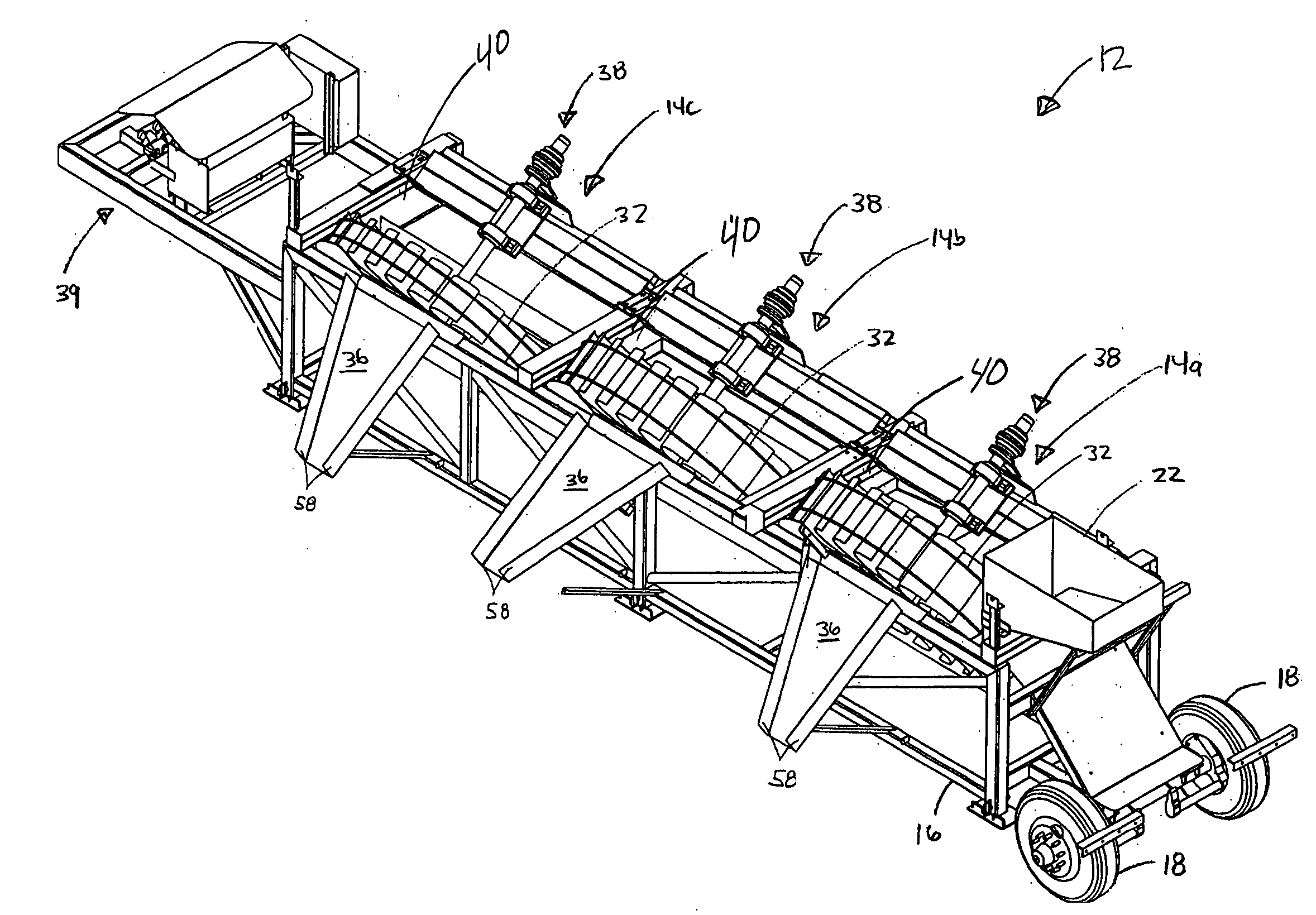 Material classifier having a scoop wheel