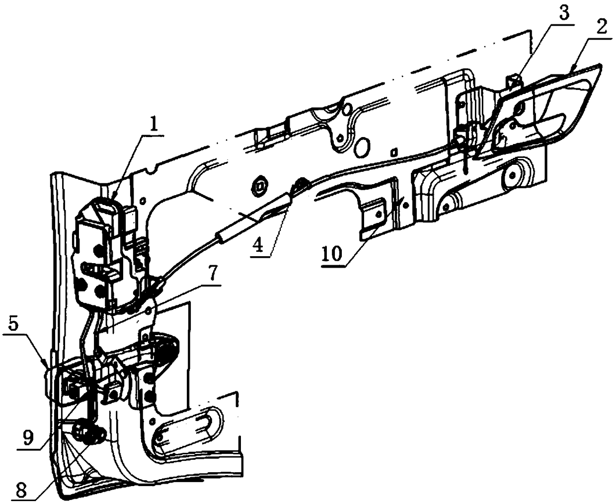 Door lock system for heavy vehicle