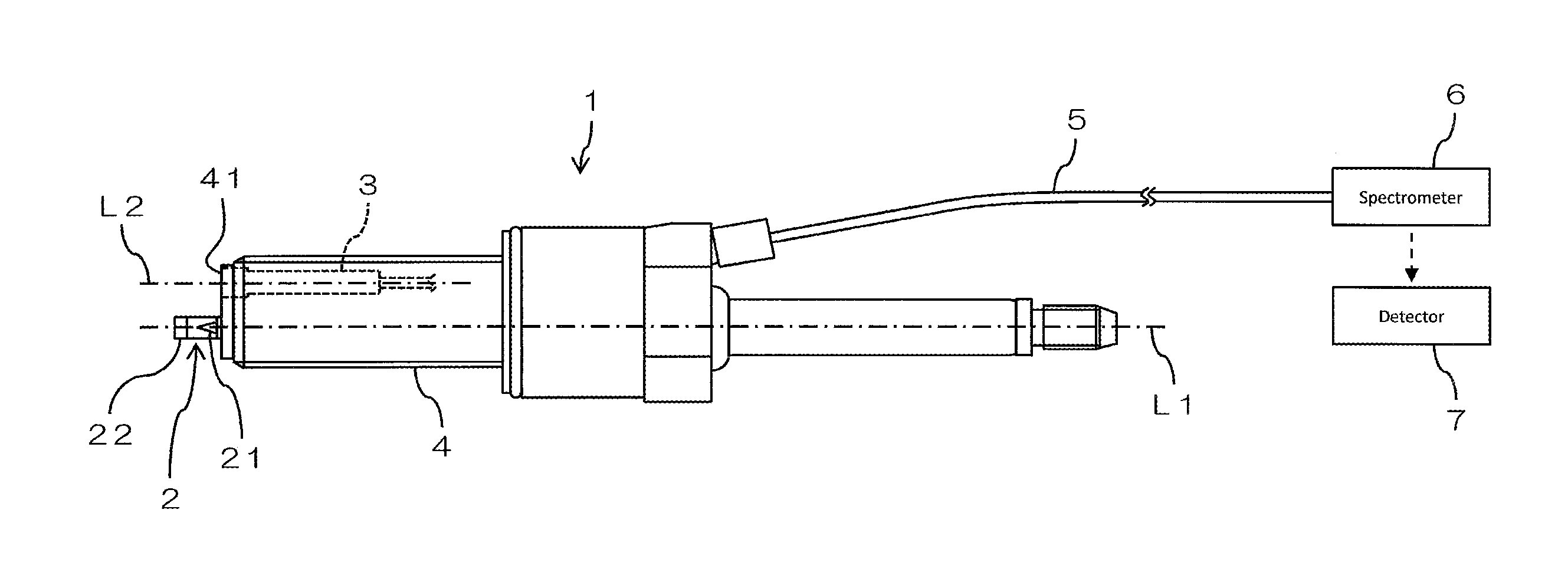 Optical measurement probe, and optical measurement device provided with the same