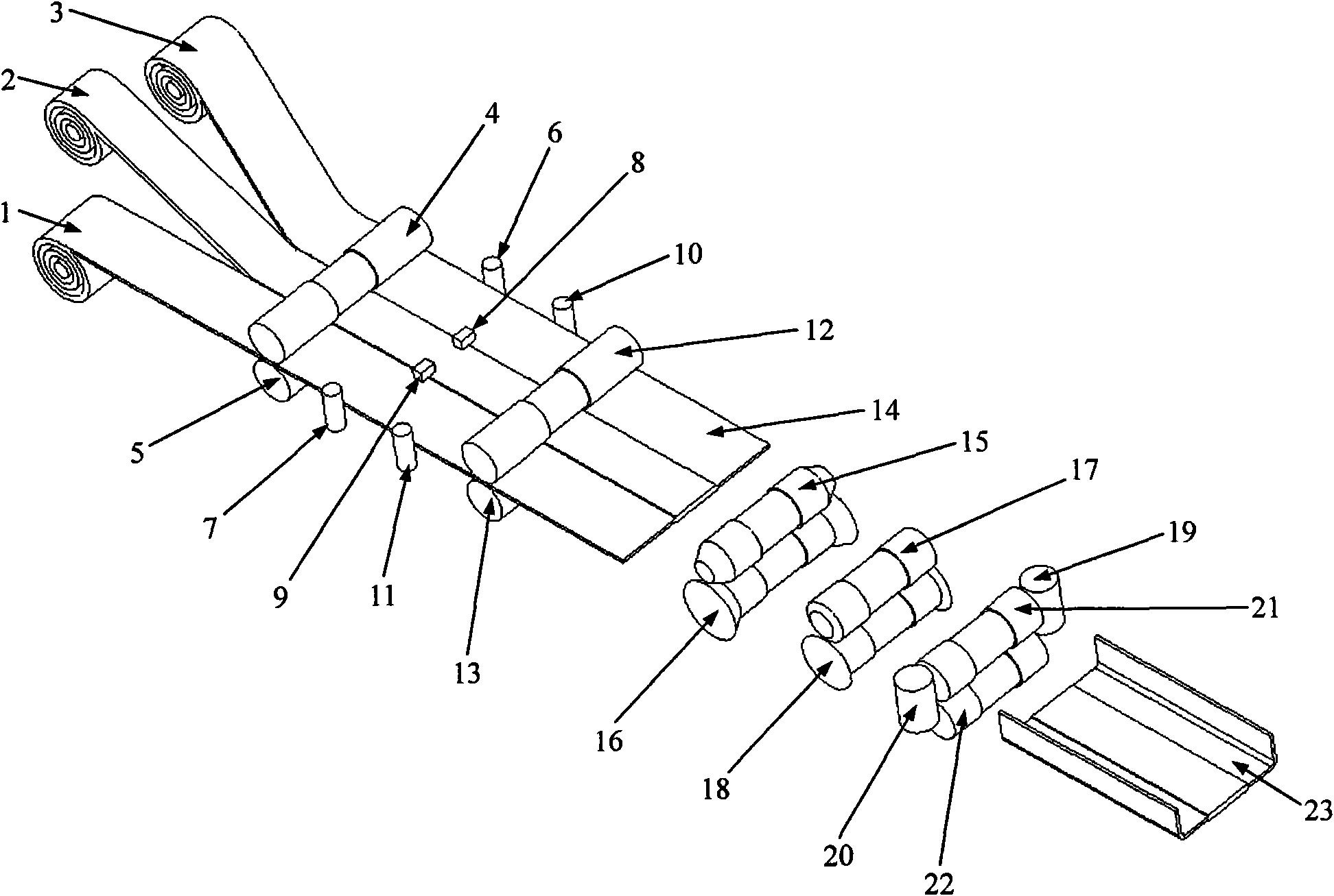 Tailor-welded blank roll bending formation device and method thereof