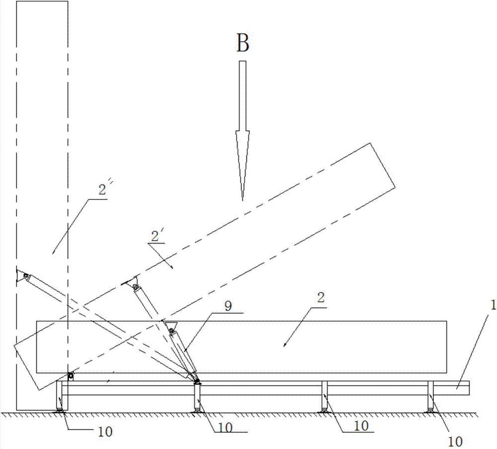 Eight-supporting-point leveling method for rocket launching platform