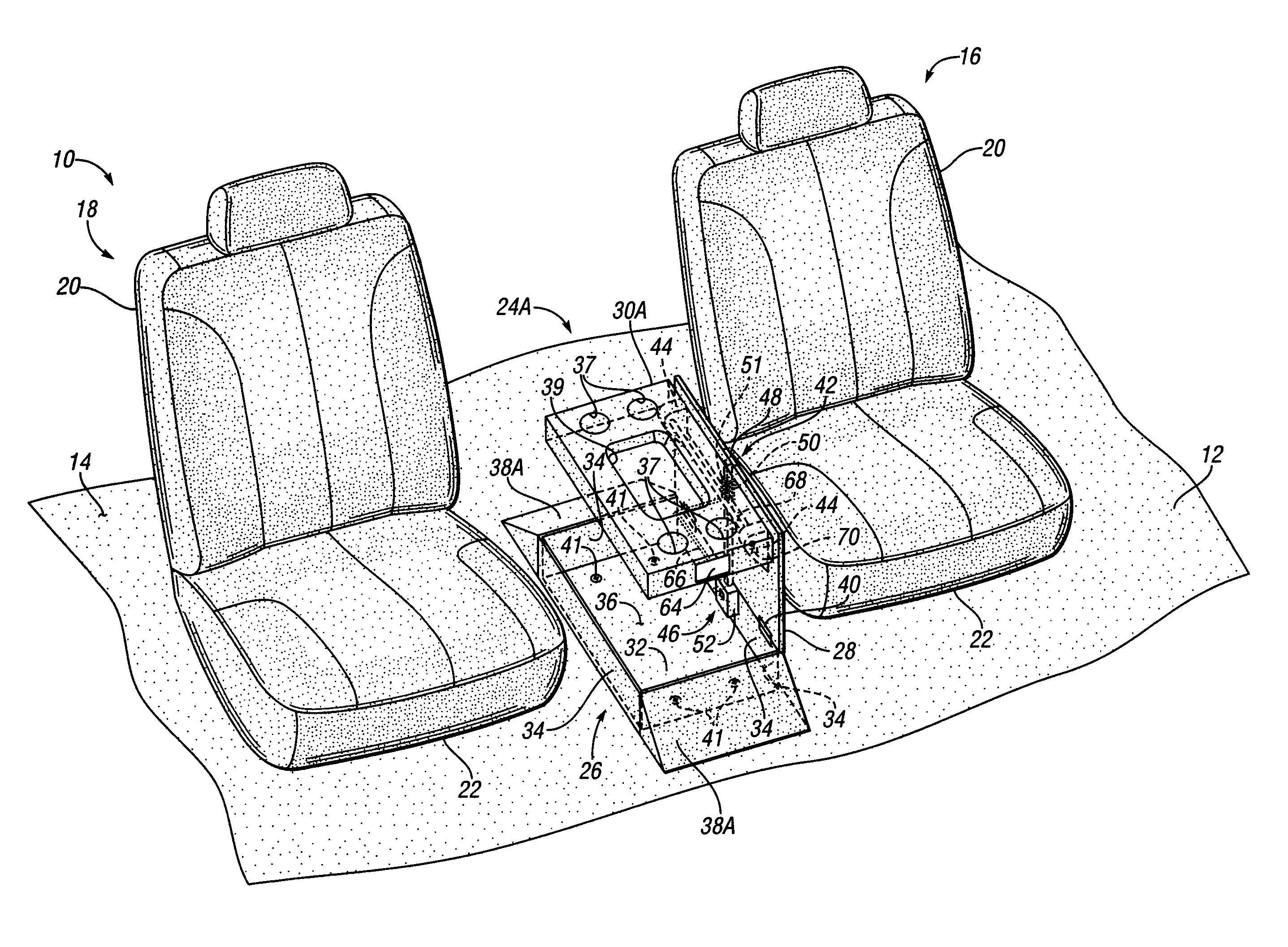 Stowable cup holder tray assembly