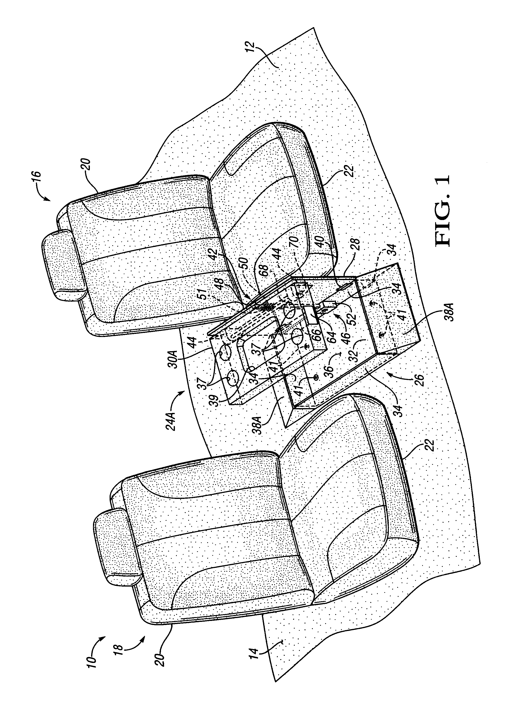 Stowable cup holder tray assembly