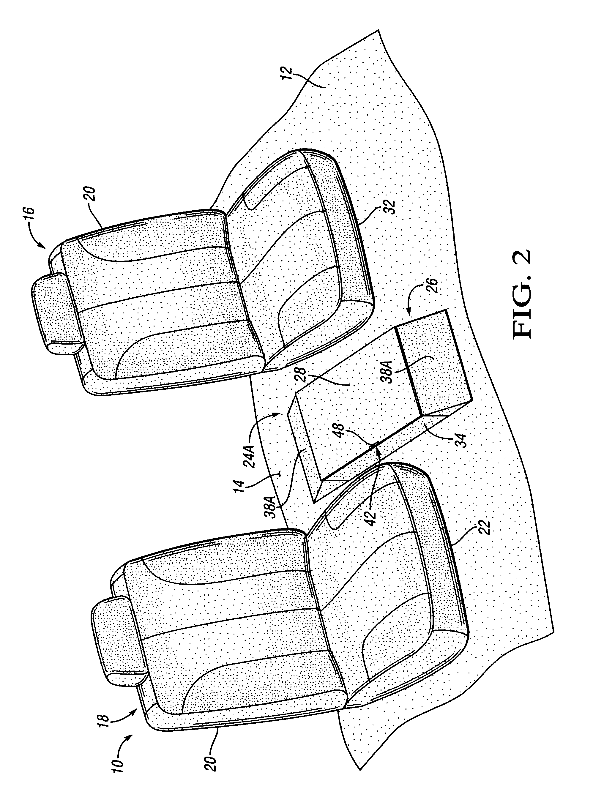 Stowable cup holder tray assembly