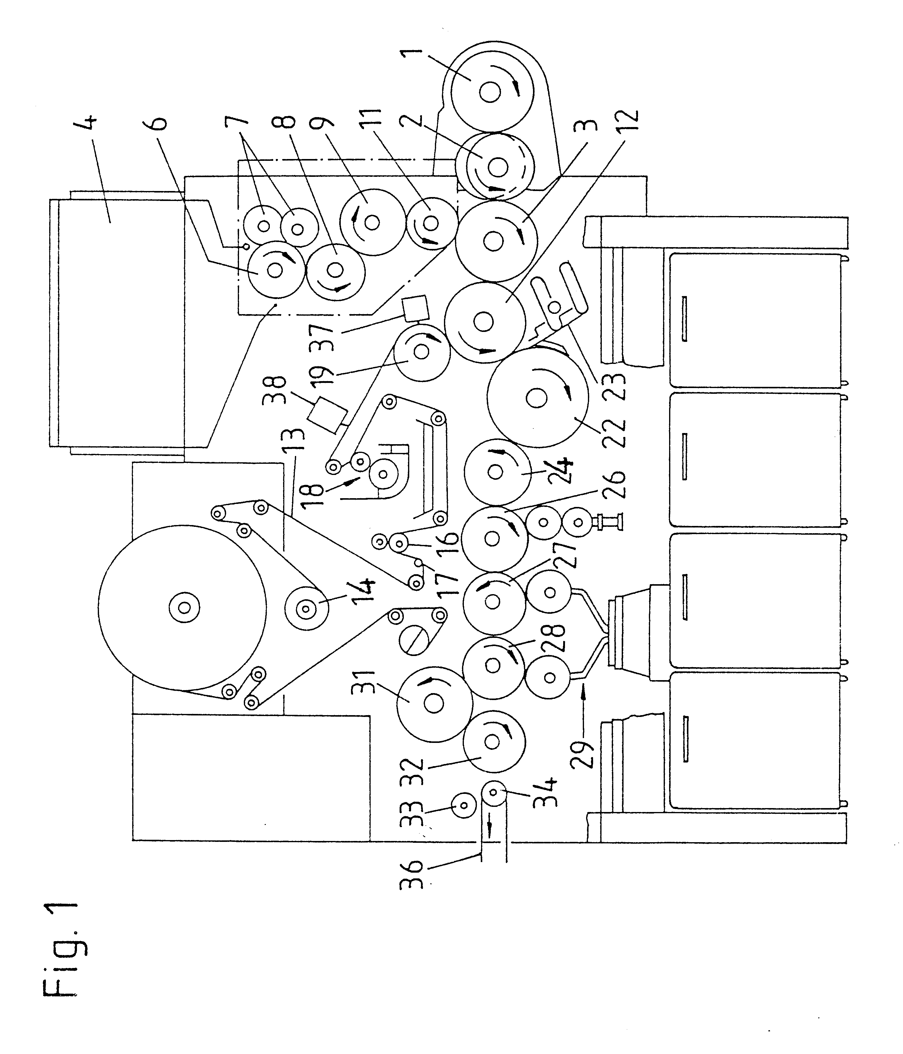 Method of and apparatus for treating webs of wrapping material