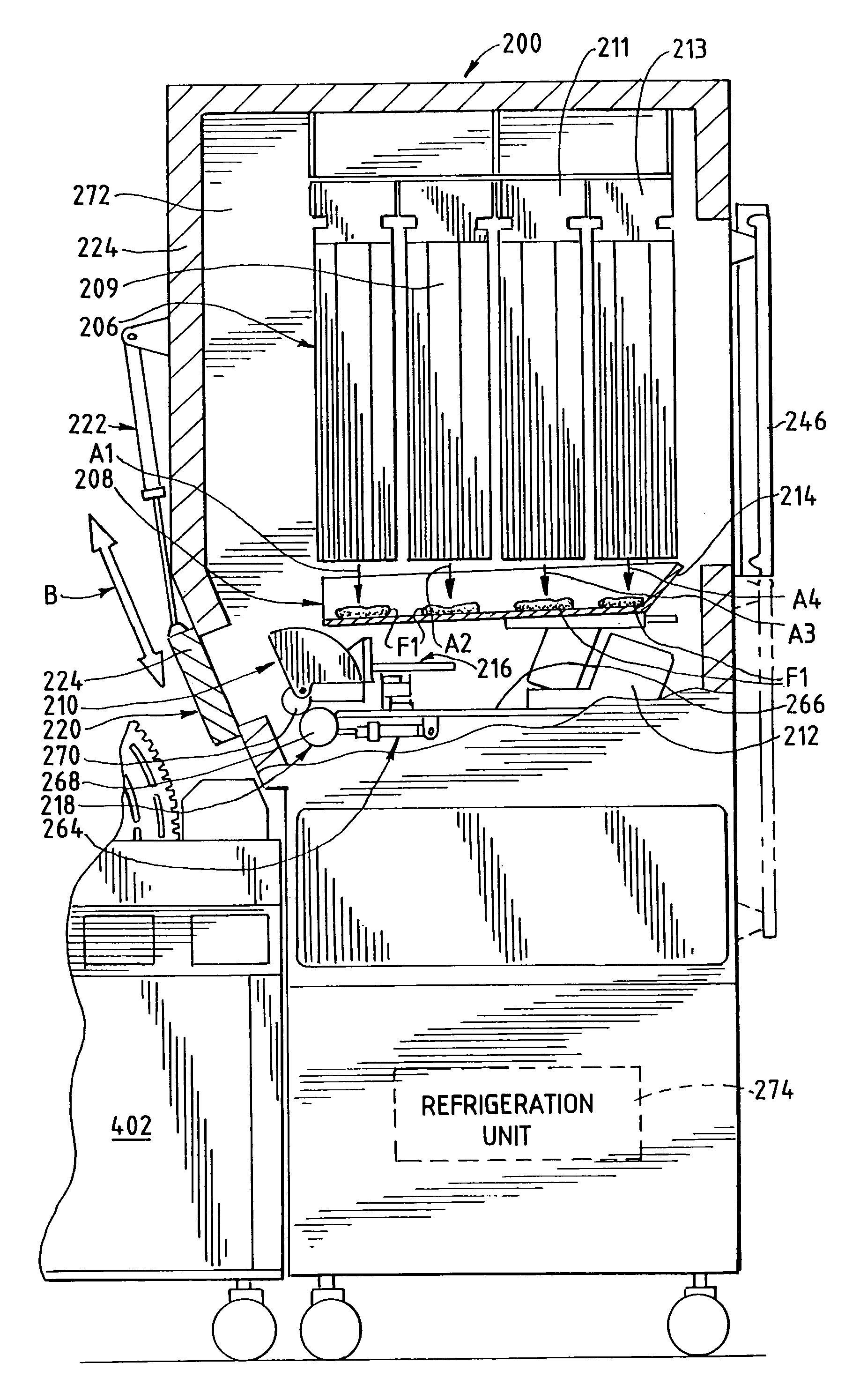 Food dispensing device and method