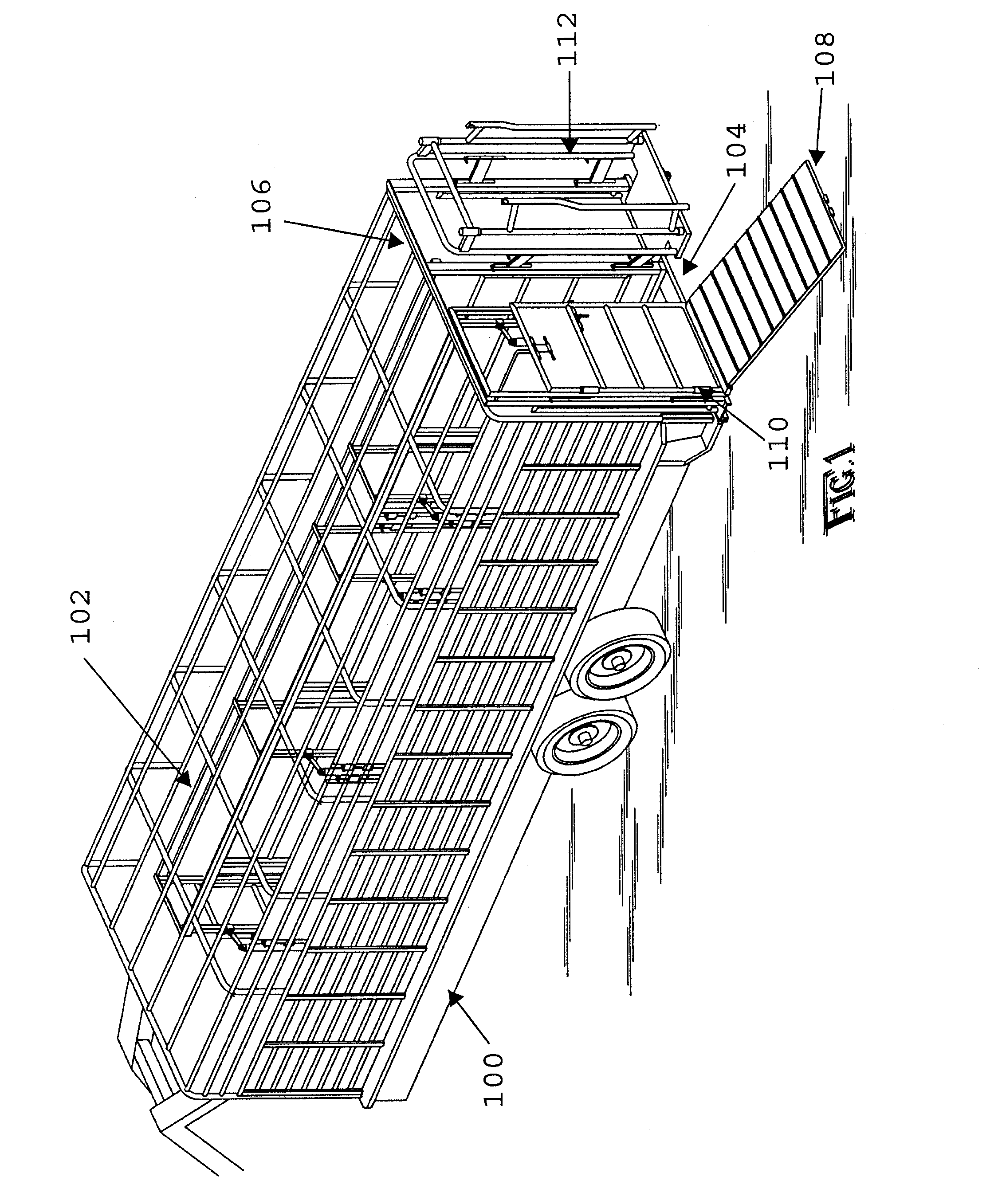 Livestock trailer corral assembly