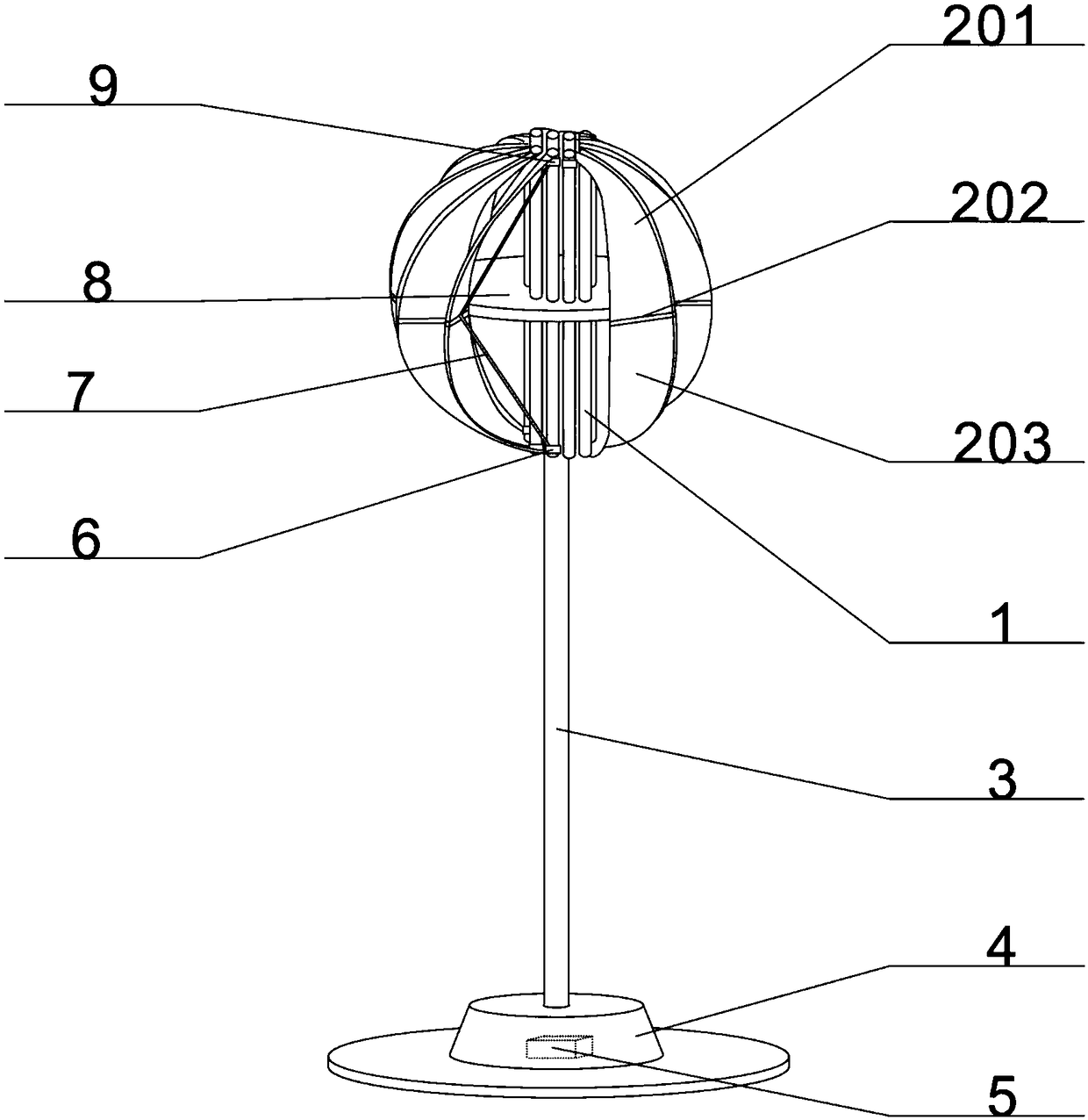 Strong wind resisting type vertical-axis wind-driven generator