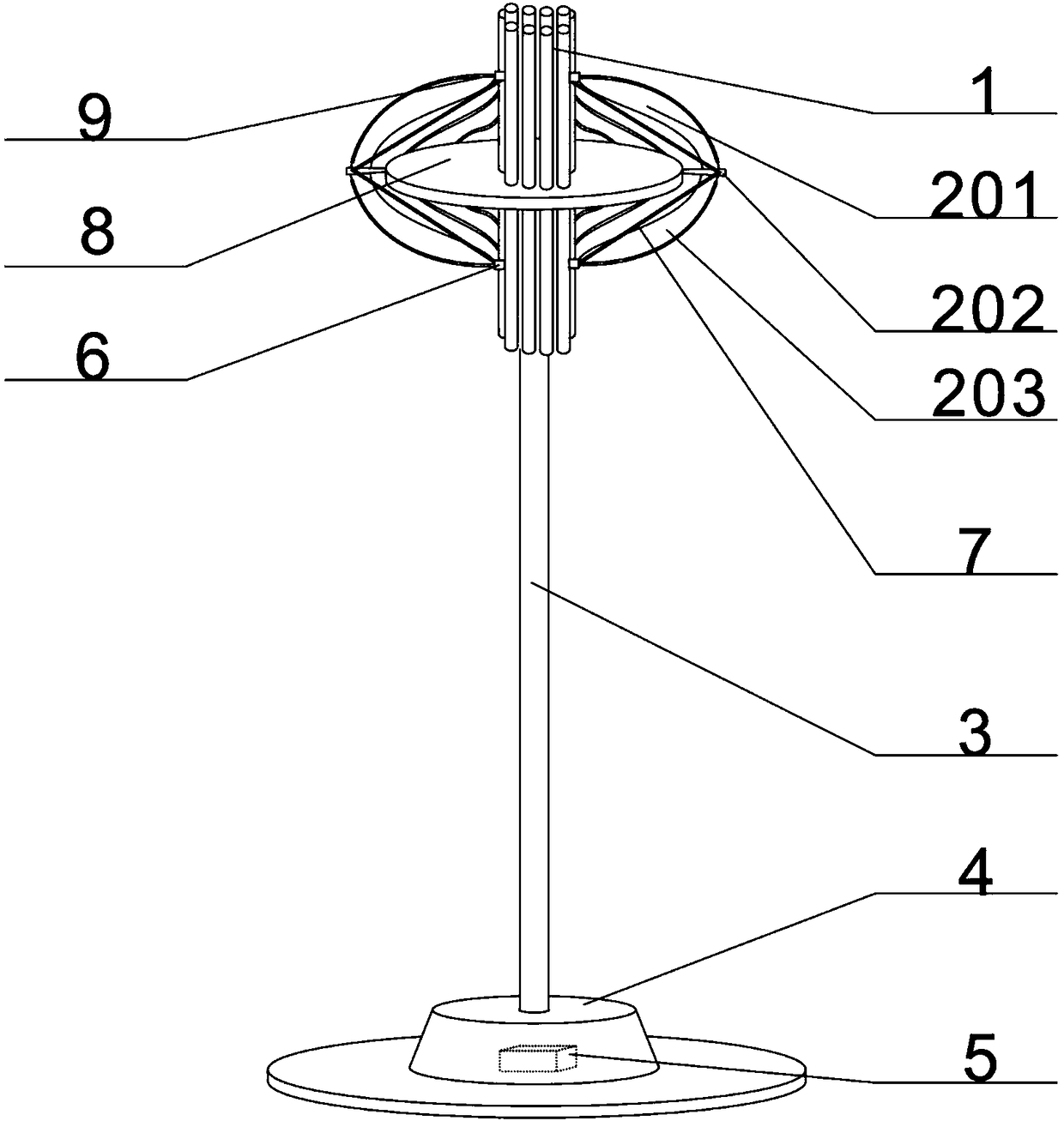 Strong wind resisting type vertical-axis wind-driven generator