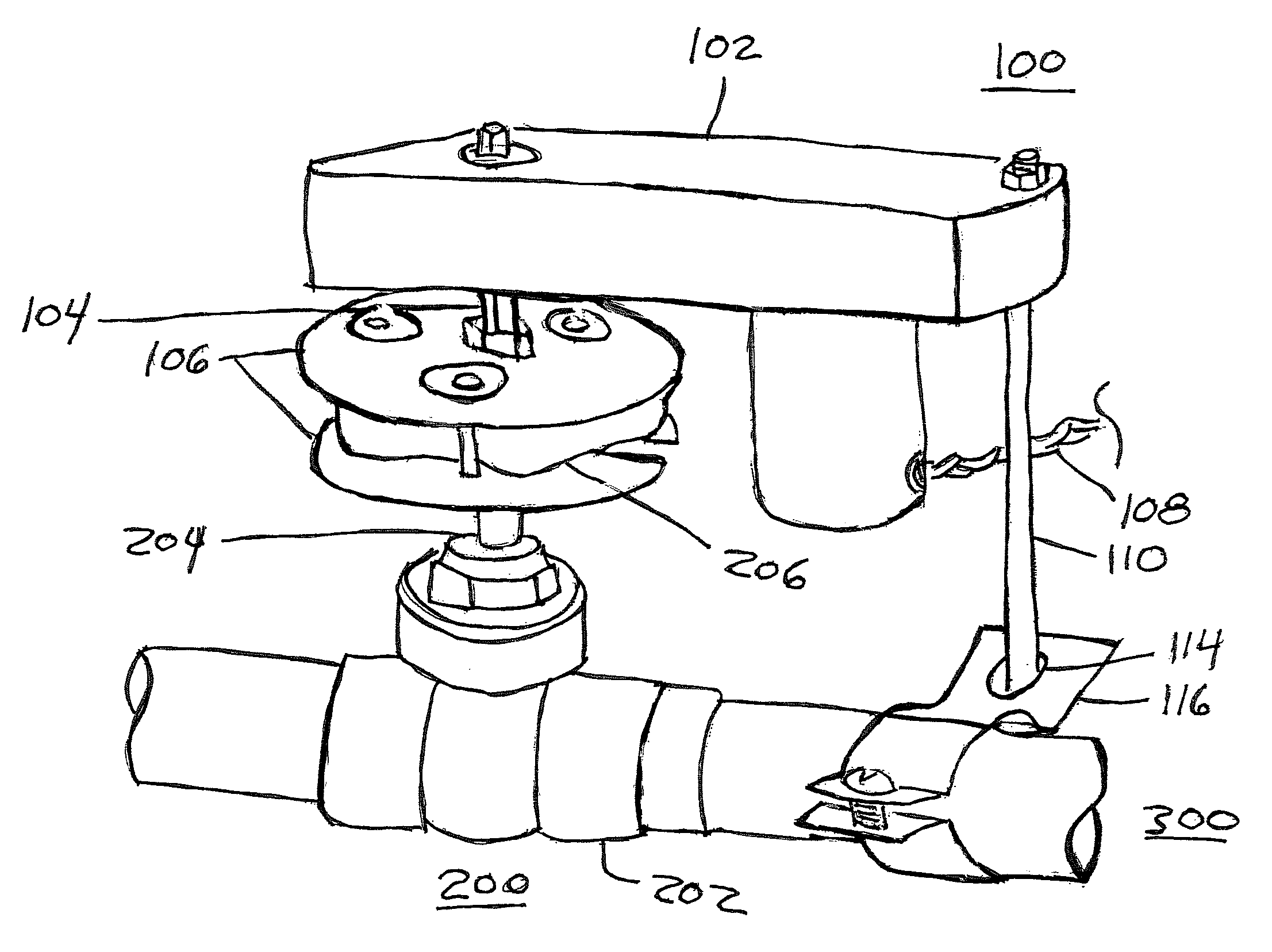 Efficient manual to automatic valve conversion device