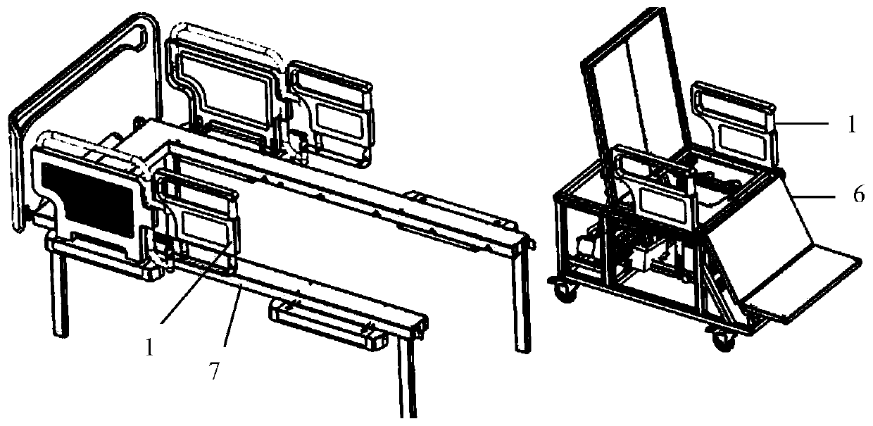 Quick locking and releasing mechanism for wheelchair bed