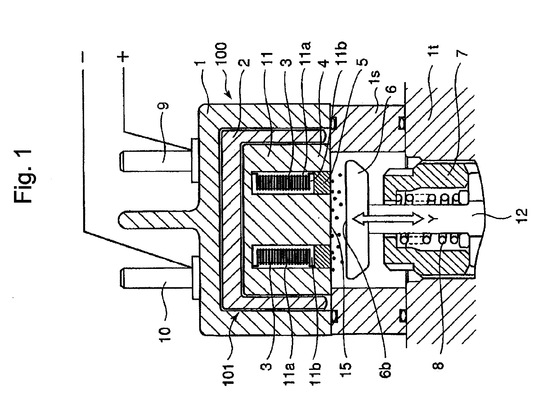 Solenoid type electromagnetic valve device