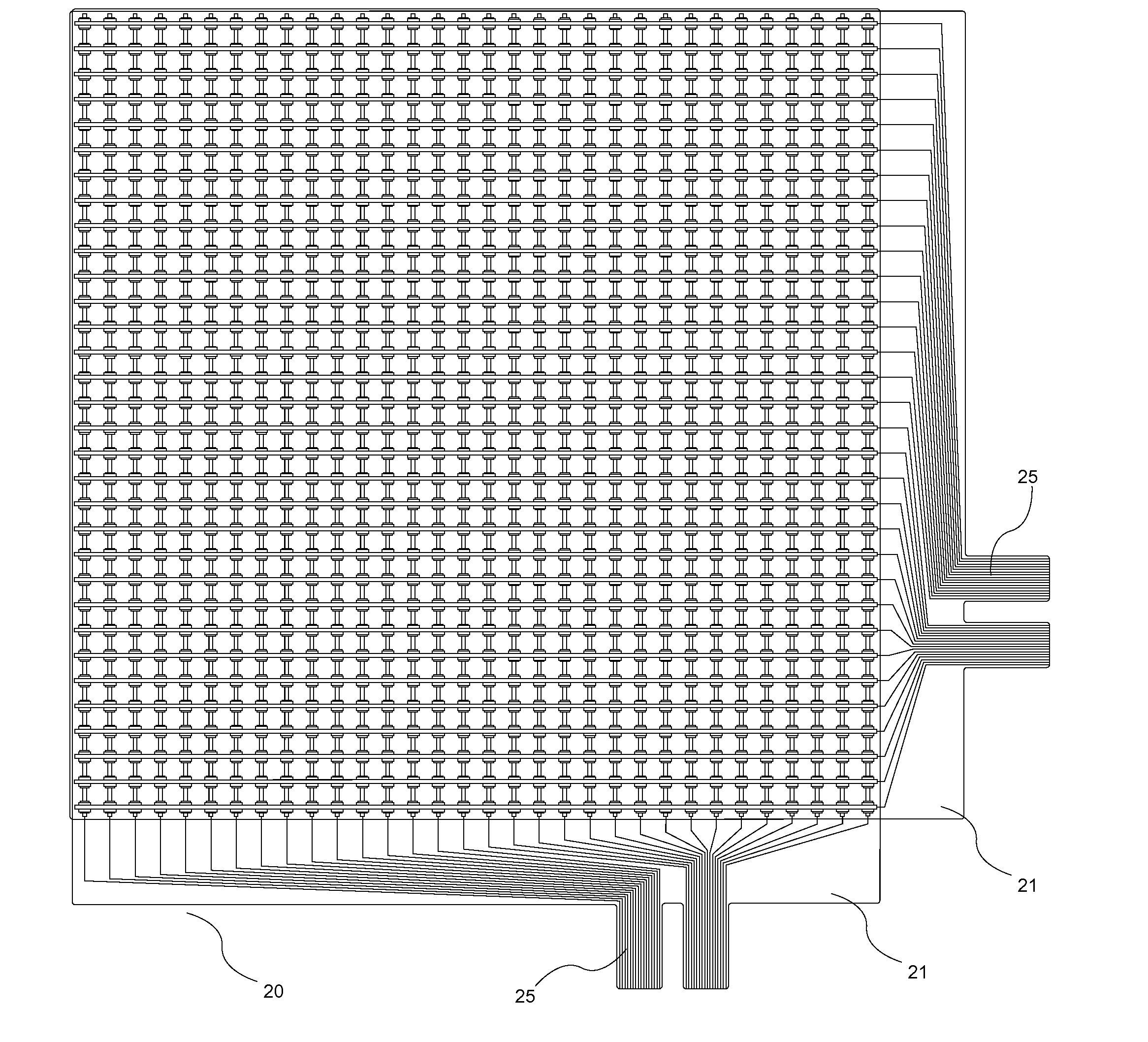 Sensor Having a Mesh Layer with Protrusions, and Method