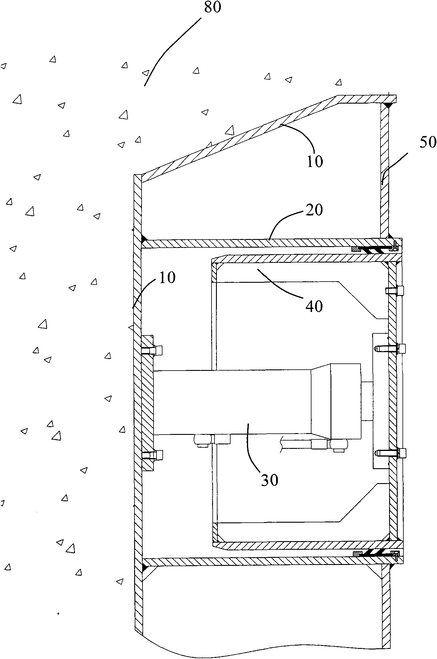 Side hydraulic loading system for simulation test bed