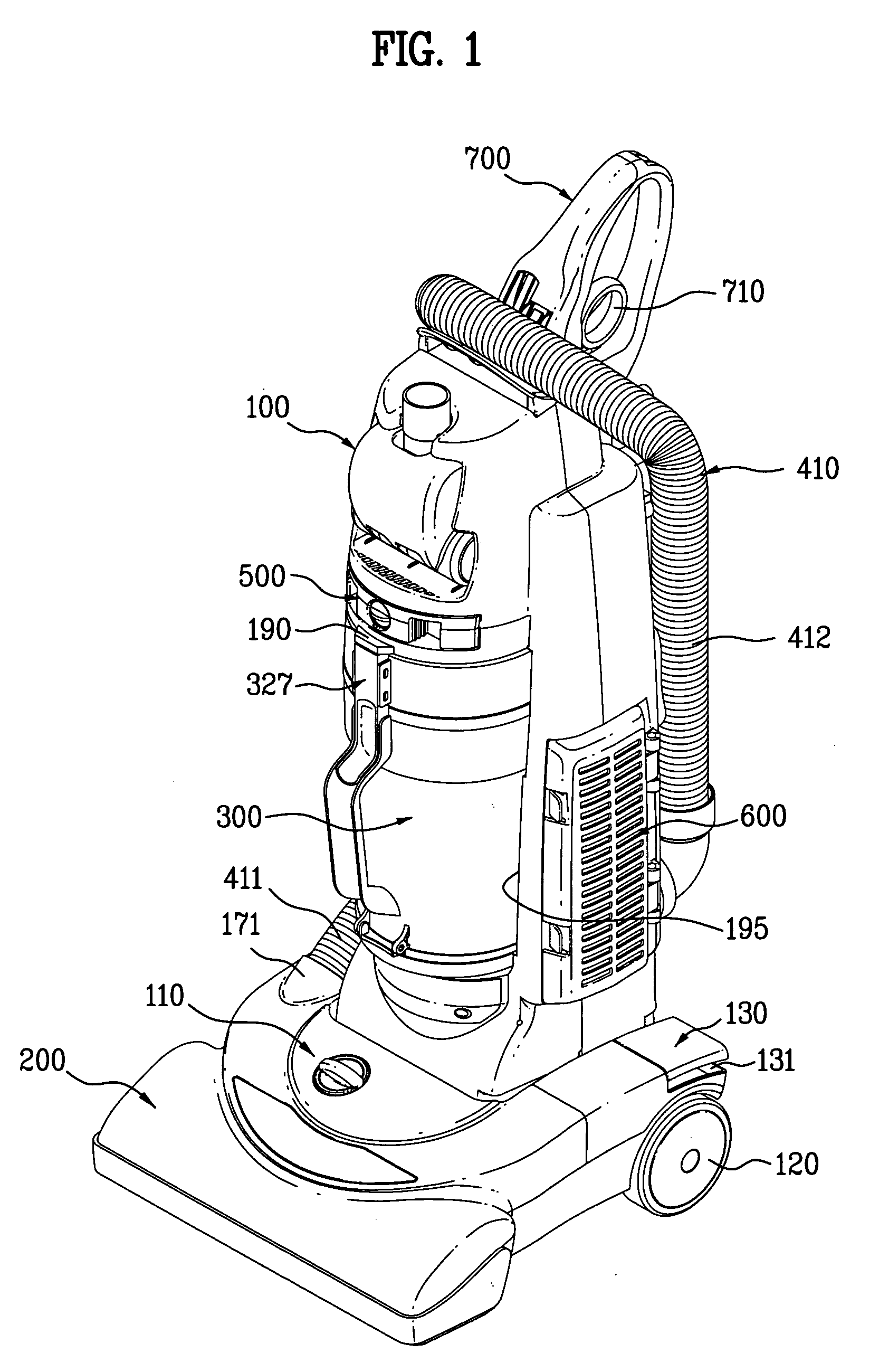 Upright vacuum cleaner