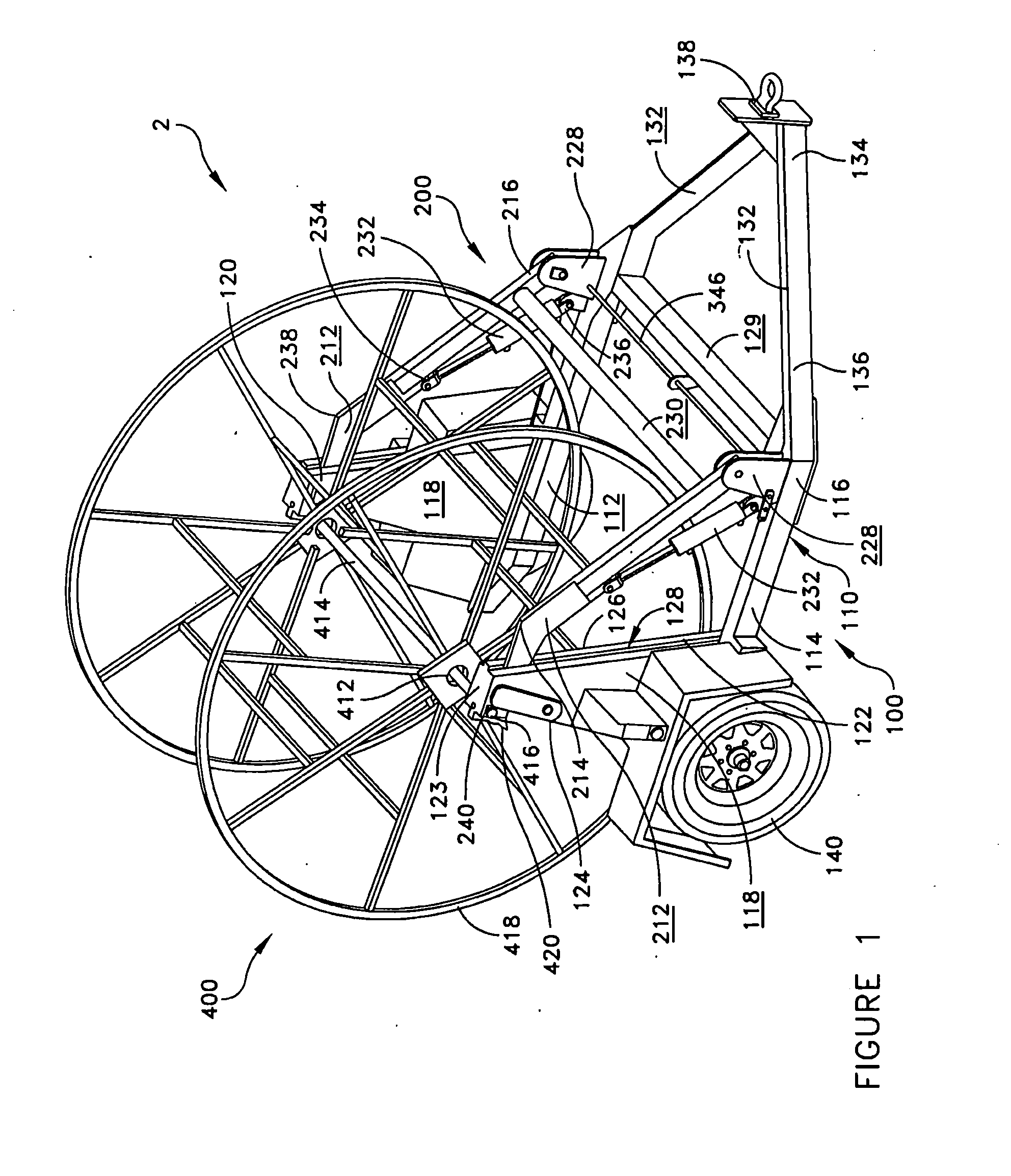 Cable reel trailer