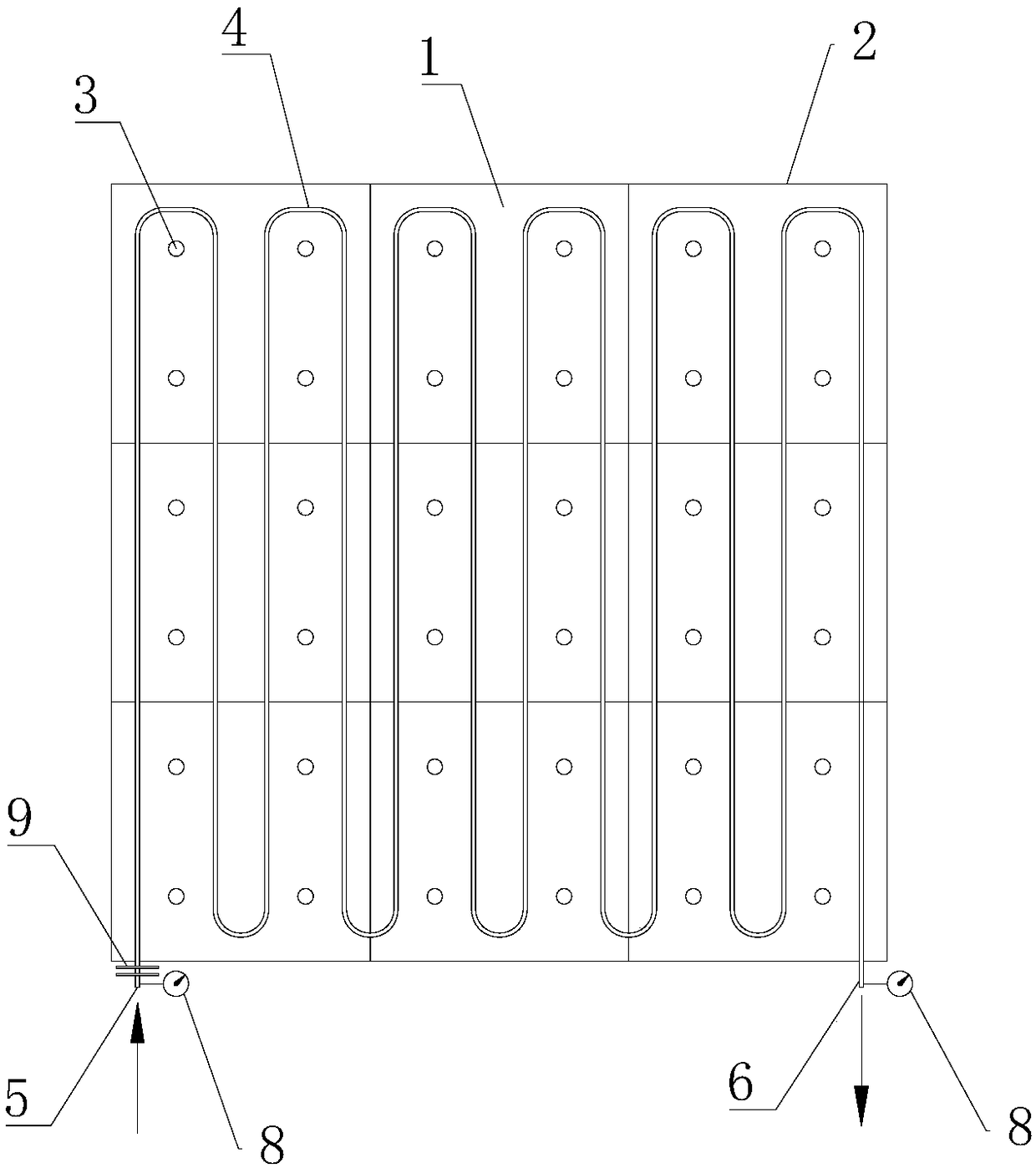 Polar region ship accommodation radiant floor heating structure