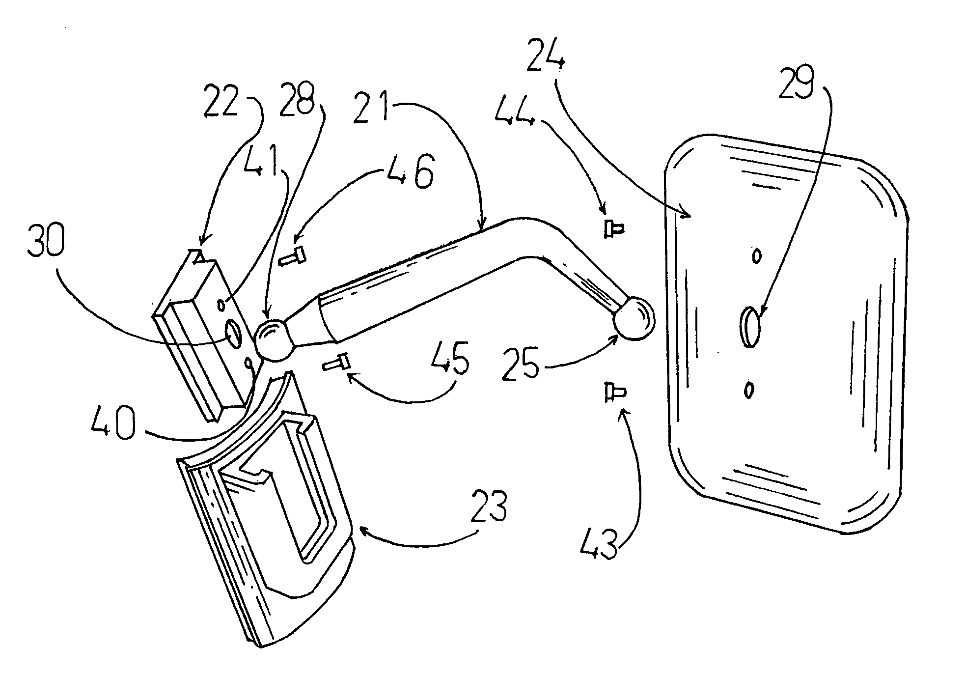 Interior blind spot mirror