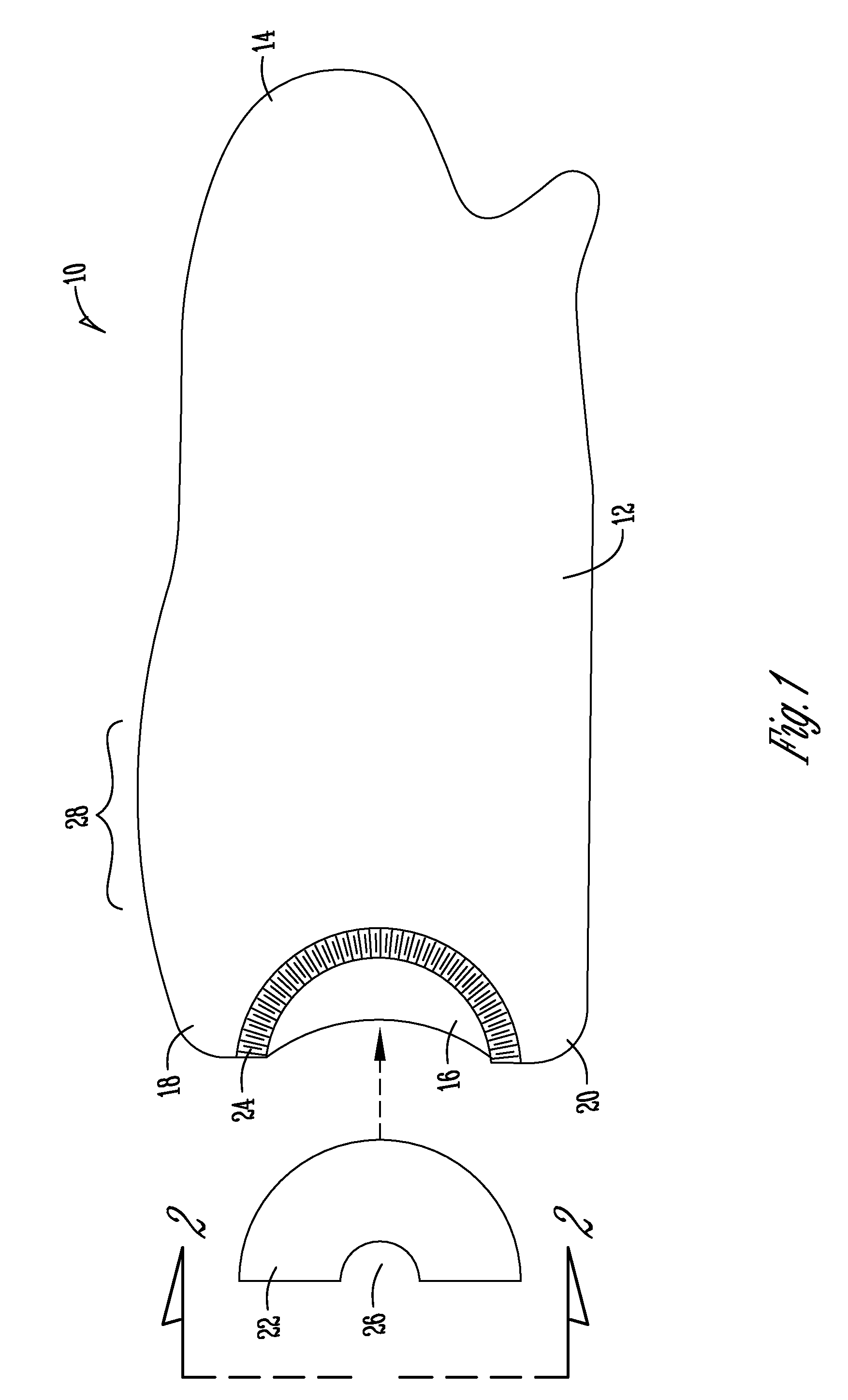 Cast protector without an inflexible sealing ring