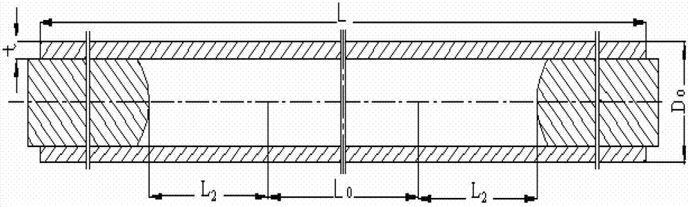 Method for continuously measuring change of shrinkage strain ratio of titanium alloy pipe