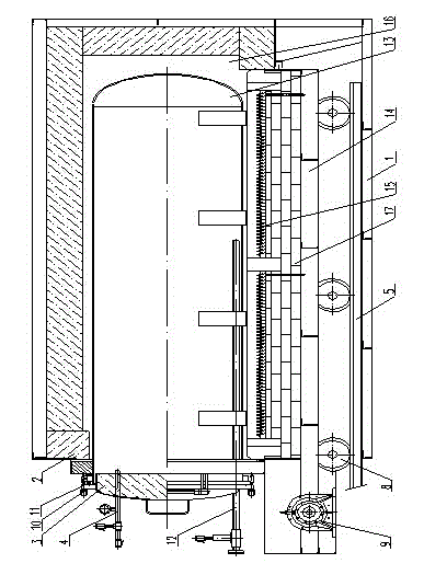 Non-oxidation energy saving ageing furnace of nonferrous metal