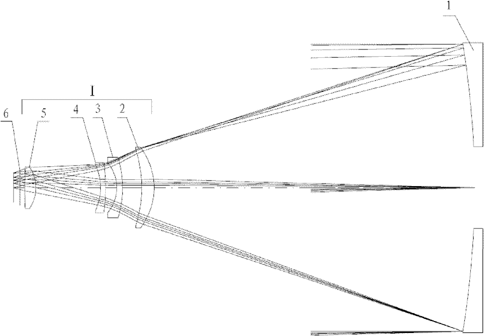 Principal focus type refracting-reflecting optical system