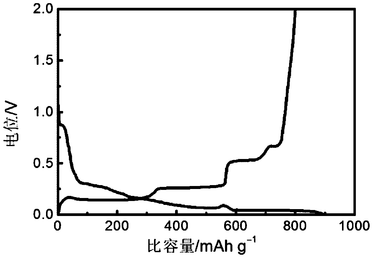 Preparation and application of electrode of tin-containing array structure