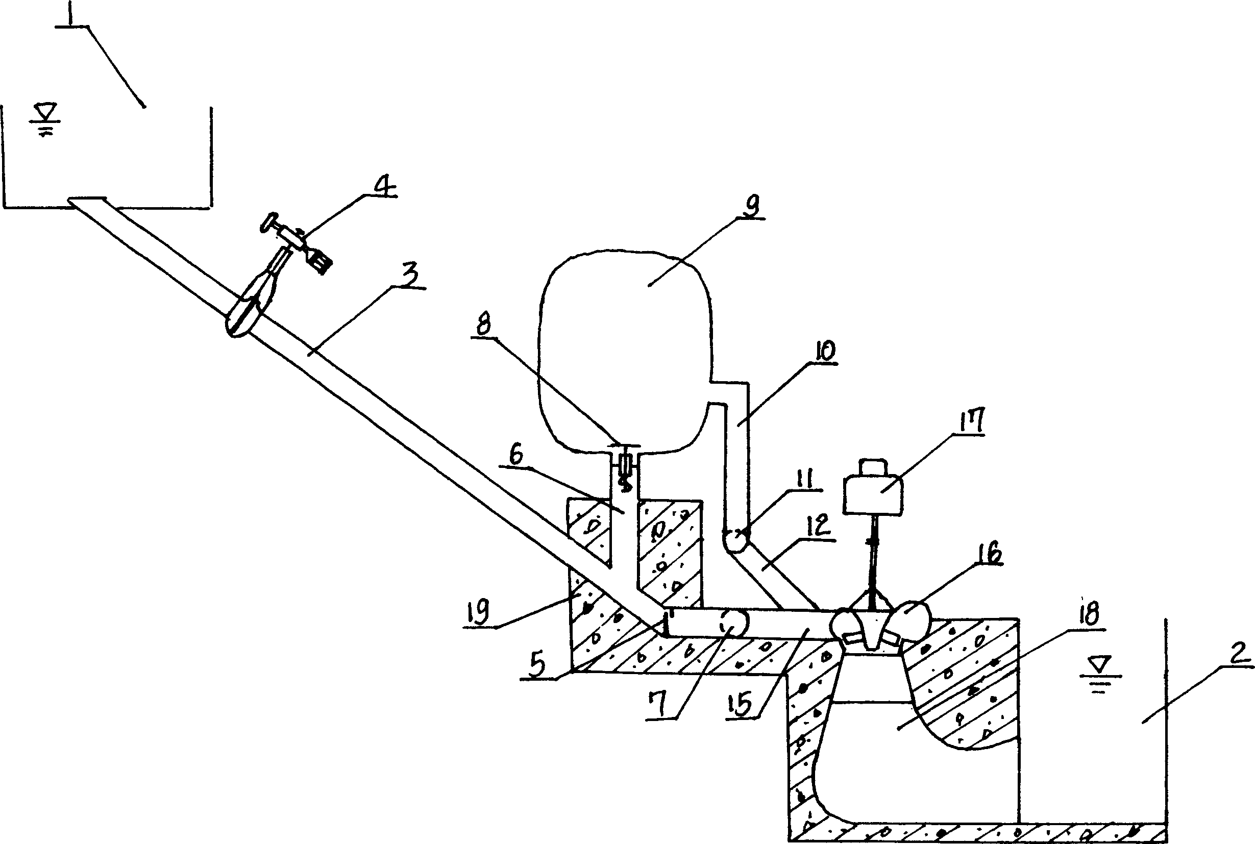 Hydraulic water-hammer power generating device