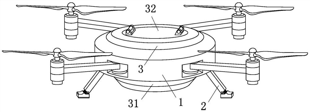 Dry powder spraying device of electric power inspection unmanned aerial vehicle facilitating feeding