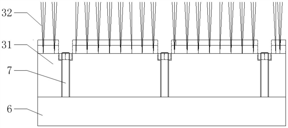 Tobacco cutter row chain cleaning device