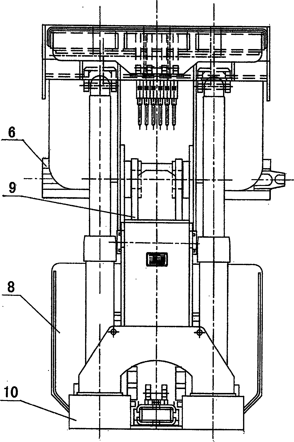 Hydraulic support for filling waste rock