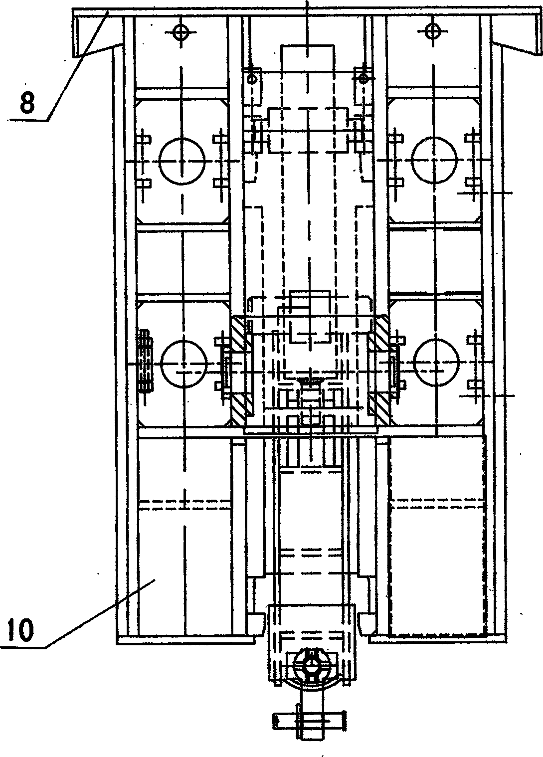 Hydraulic support for filling waste rock