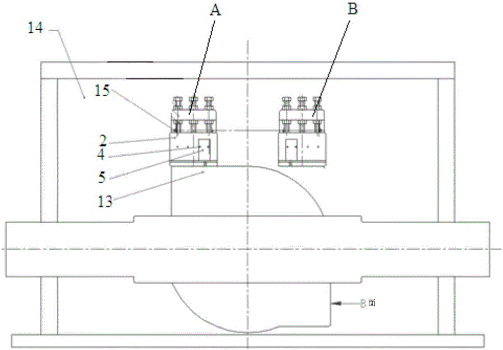 Vibrating table turnover limiting device and turnover stand