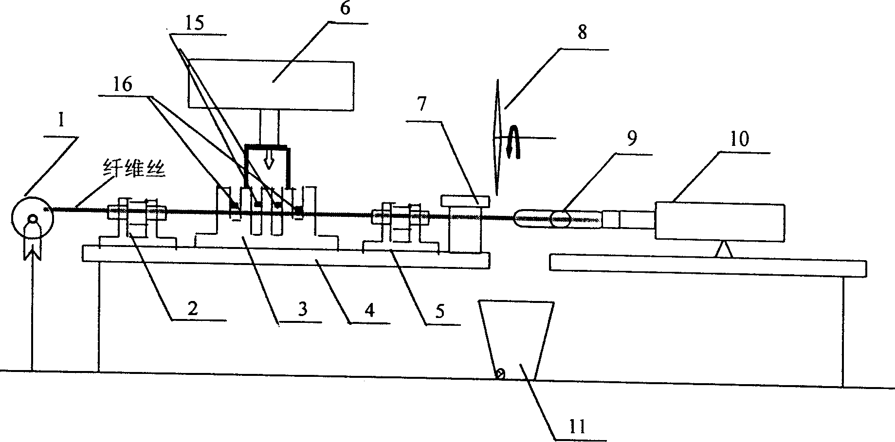 Manufacturing method of fiber ball filtering material and its device