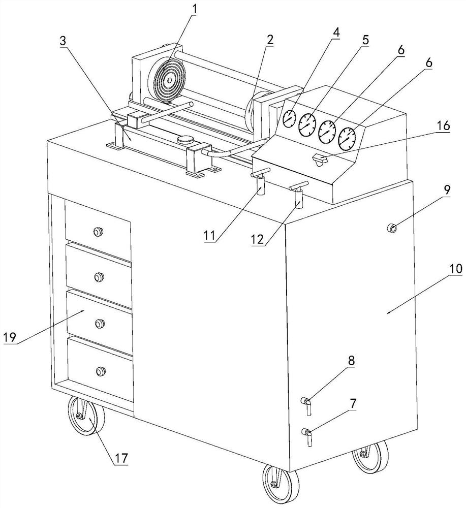 Pressure reducing valve off-line adjusting device