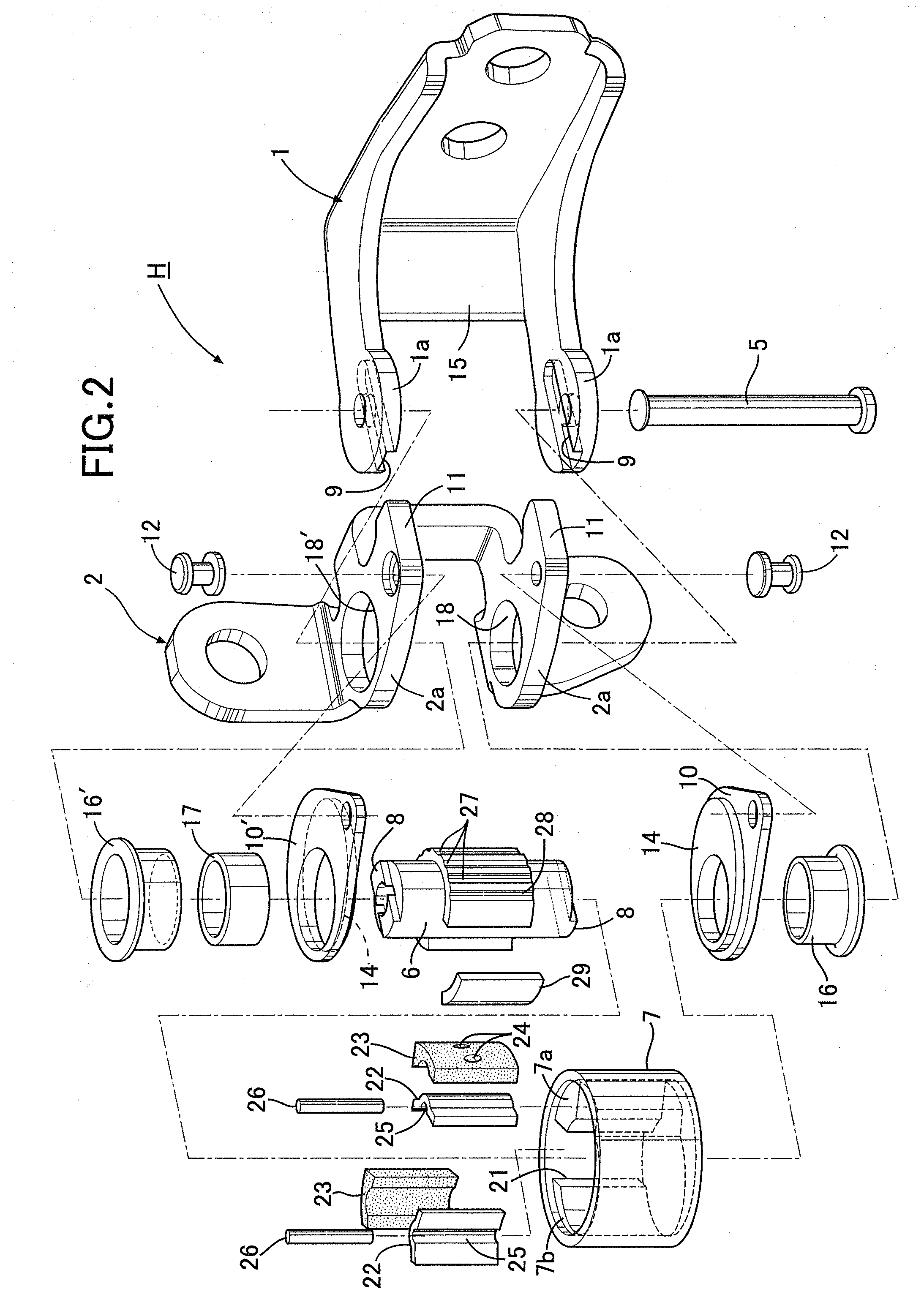 Checker-equipped door hinge device for vehicle