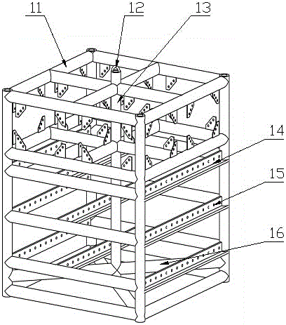 Large sample-loading amount multifunctional deep sea environment sample frame, test device and test method