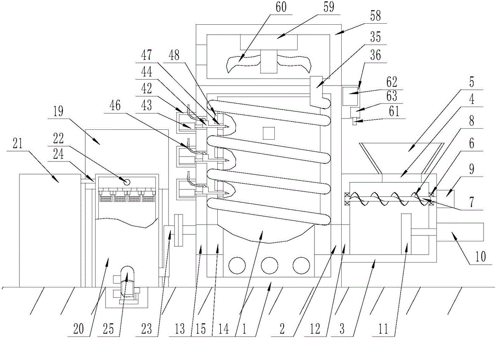 Permanent magnet rotation type environment-friendly quantitative-detection palm waste combustion turbine electricity generating equipment for power plant