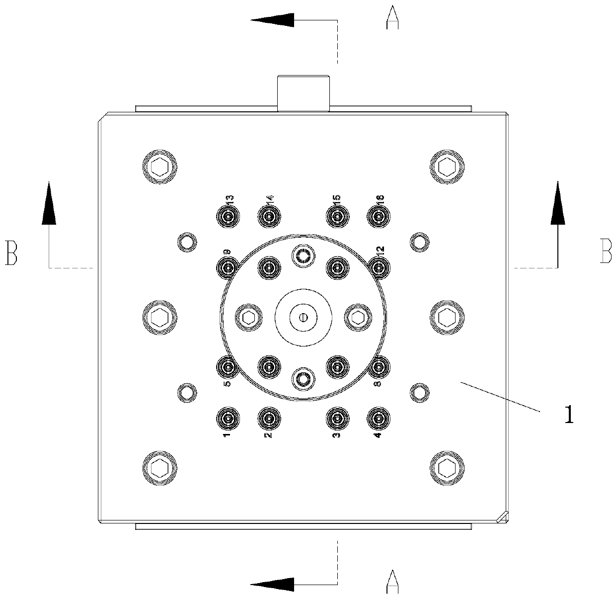 Liquid silica gel cold-runner mould