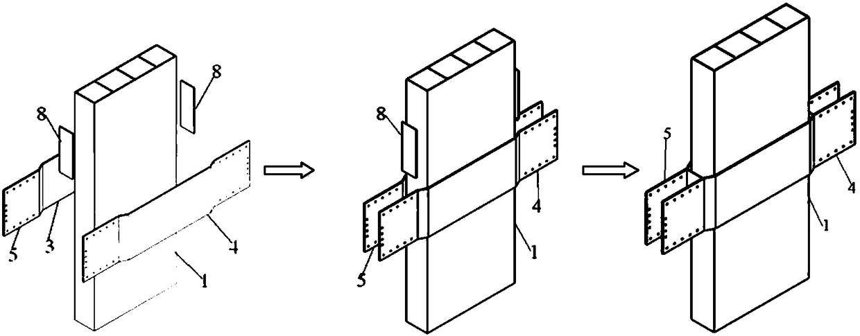 A double-sided plate bolt joint and assembly method for beams and columns