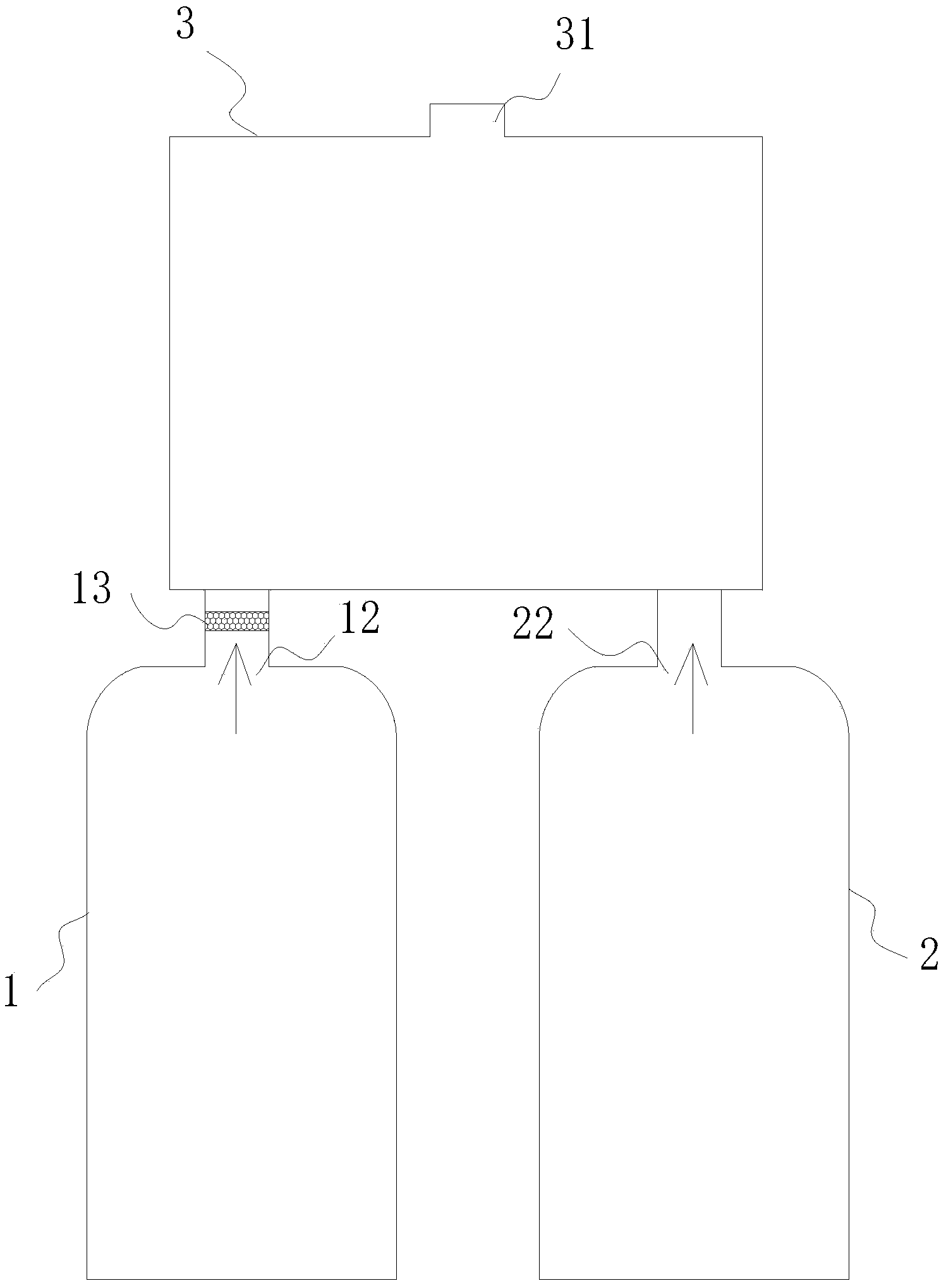 Generating device provided with hydrogen storage tank adopting non-metallic material